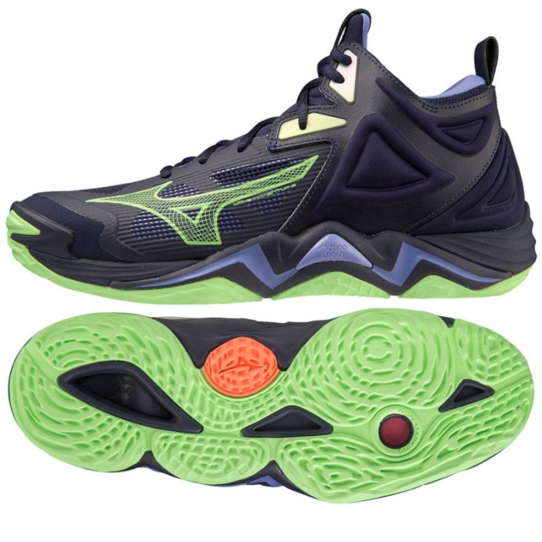 Buty Mizuno Wave Momentum 3 Mid M V1GA231711 niebieskie