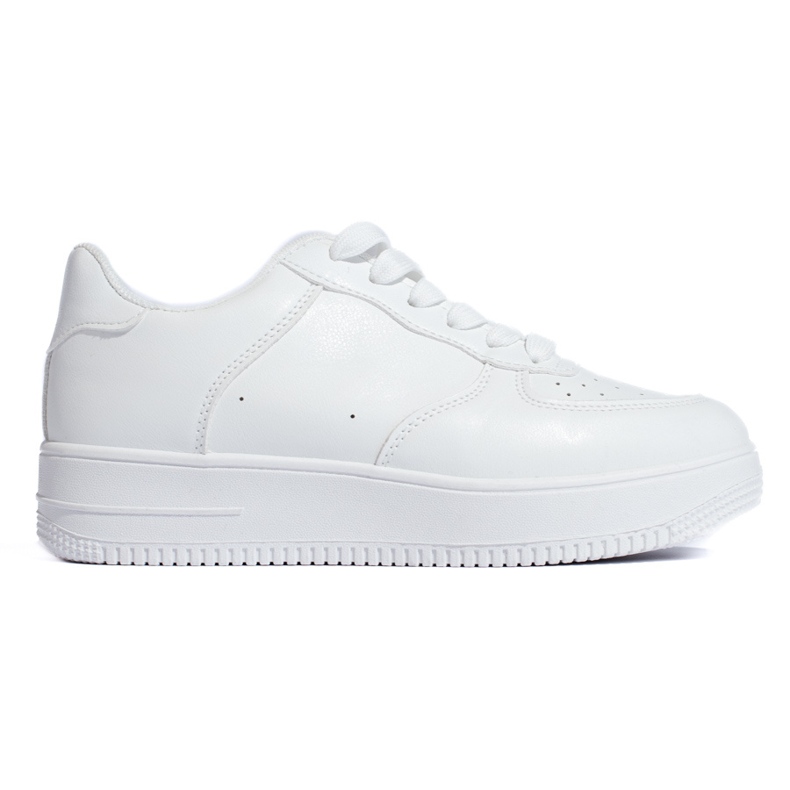 W. Potocki Biała sneakersy na platformie Shelovet białe