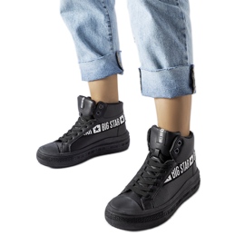 Czarne ocieplane trampki Big Star MM274010