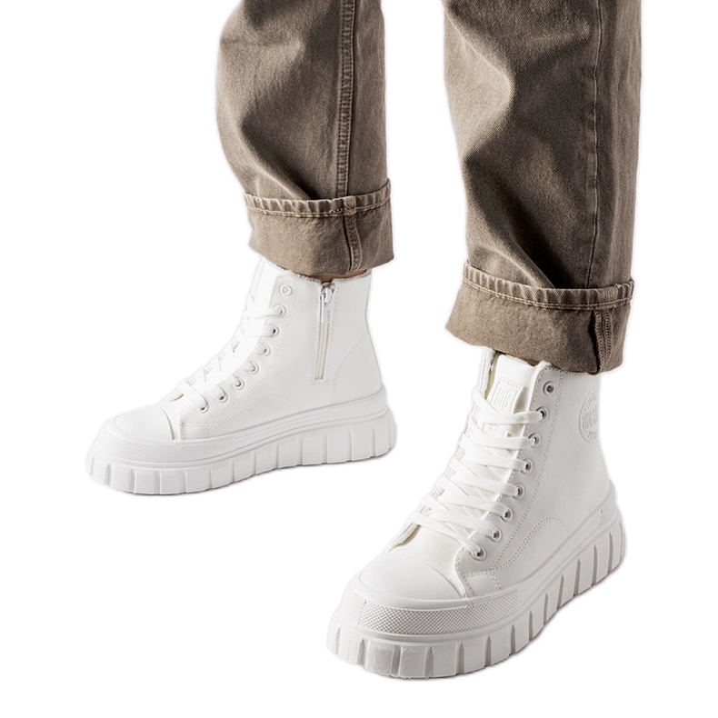 Białe ocieplane trampki Big Star MM274624