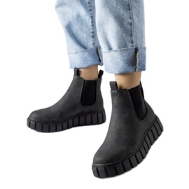 Czarne wsuwane botki Big Star MM274324