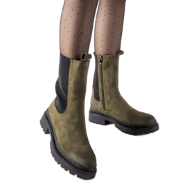 Zielone ocieplane wysokie trapery Bernardo