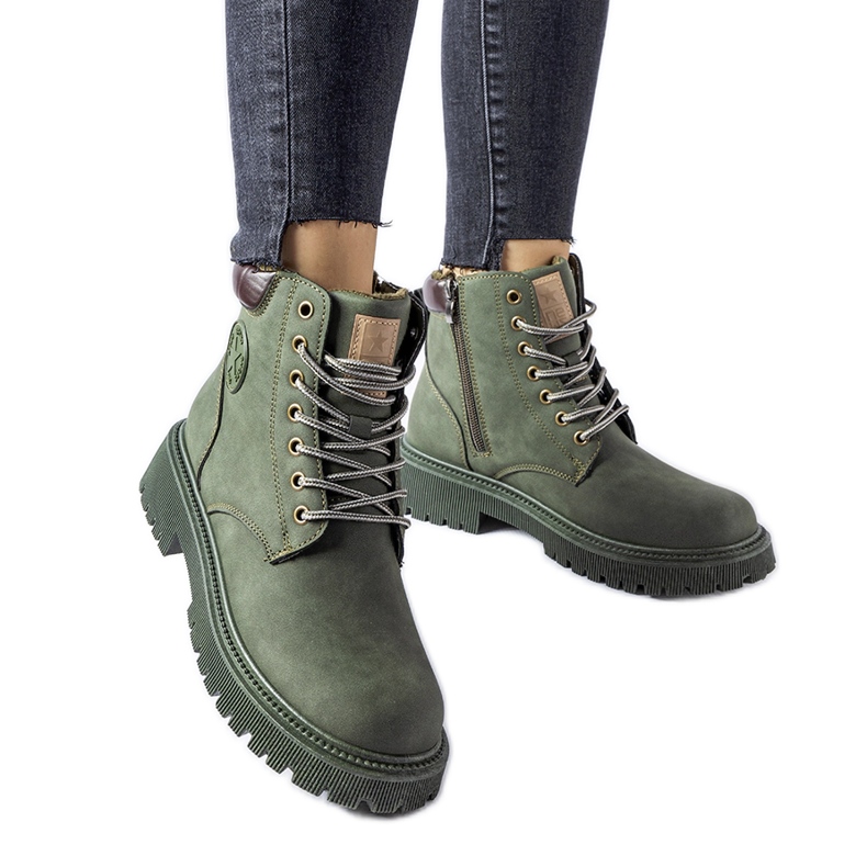 Zielone ocieplane trapery Doutor