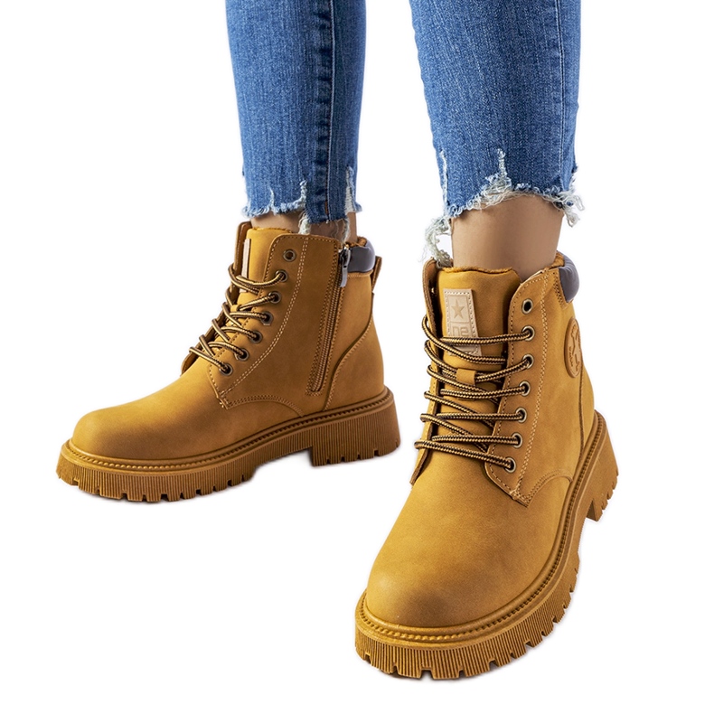 Karmelowe ocieplane trapery Doutor brązowe