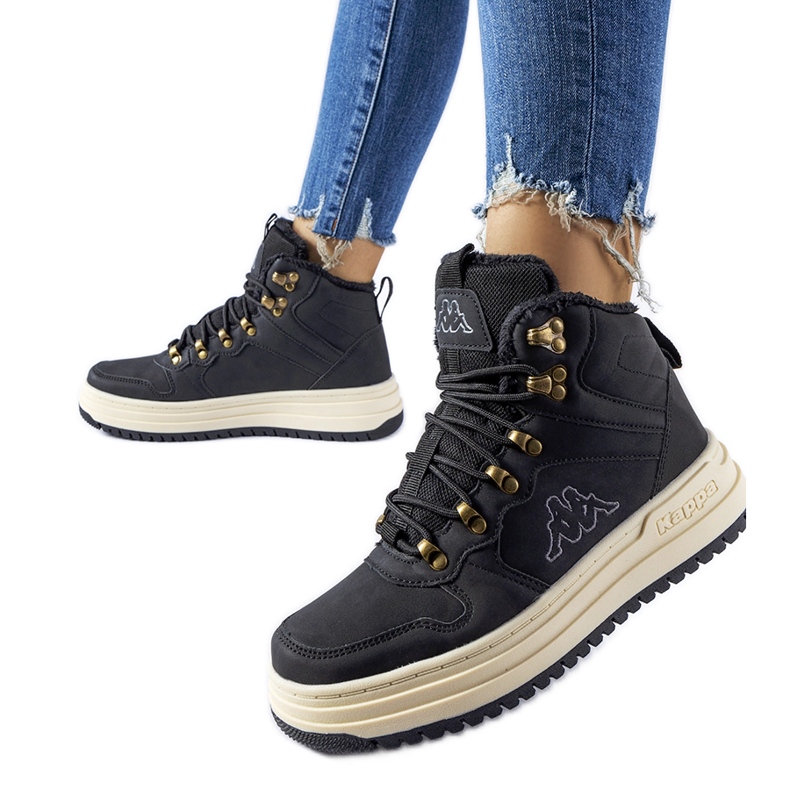 Czarne ocieplane buty Kappa 243364 Tobin