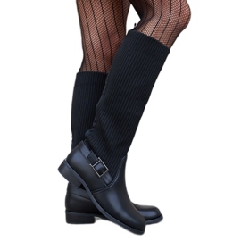 Czarne kozaki z elastyczną cholewką Casanova