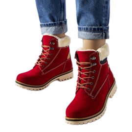 Czerwone ocieplane trapery Montalbino