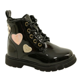 Botki Kozaki Lakierowane Miss 23DZ23-6599 czarne