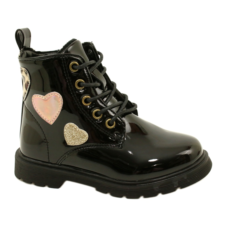 Botki Kozaki Lakierowane Miss 23DZ23-6599 czarne