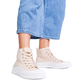 Beżowe trampki na platformie Guerrino beżowy