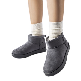 Szare ocieplane krótkie śniegowce Guglielma