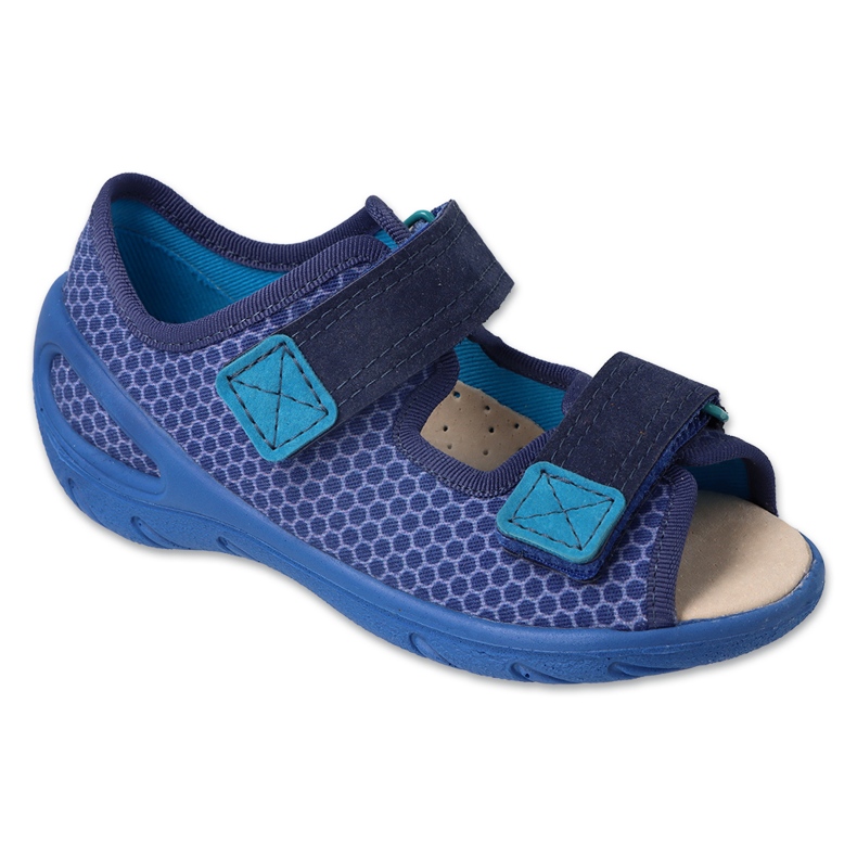 Befado obuwie dziecięce pu 065X181 niebieskie