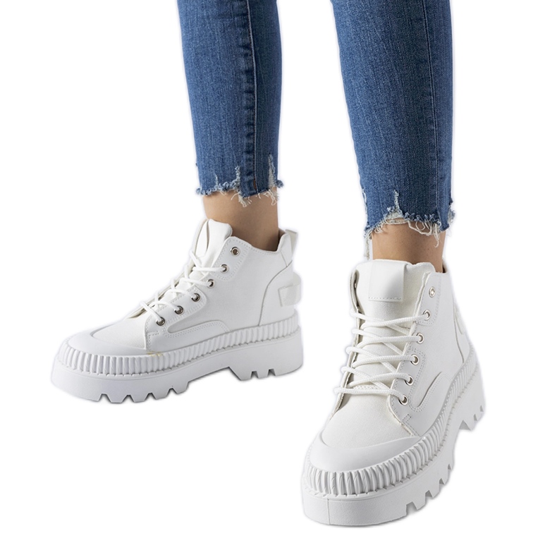 Inna Białe trampki na wysokiej platformie Grotta