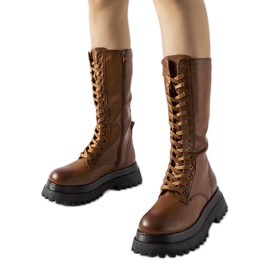 Brązowe wysokie trapery ocieplane Upton