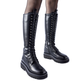 Czarne długie ocieplane workery Padernello