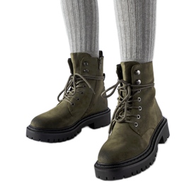 Zielone płaskie trapery z protektorem Brattle