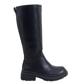 Oficerki na protektorze Rooney Black czarne