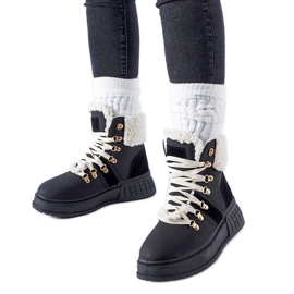 Czarne workery na masywnej platformie Rodrigo