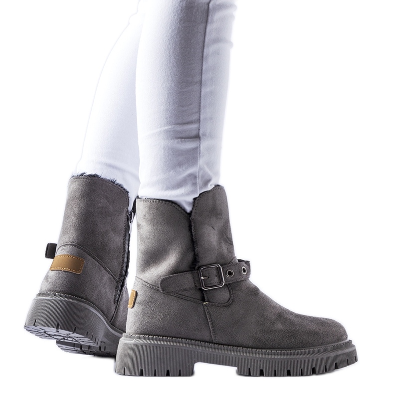 Szare ocieplane botki Gibsonia