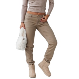 Beżowe ocieplane krótkie śniegowce Menaggio beżowy