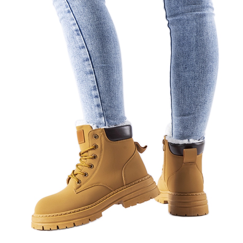 Brązowe ocieplane workery Stevens