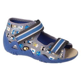 Befado żółte obuwie dziecięce  350P034 szare