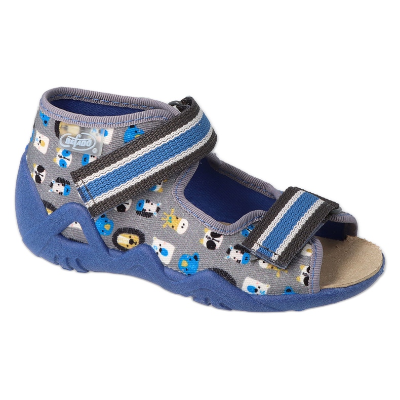 Befado żółte obuwie dziecięce  350P034 szare