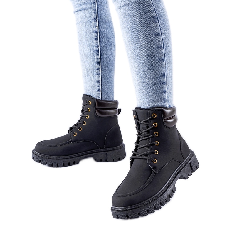 Czarne ocieplane matowe workery Conroe