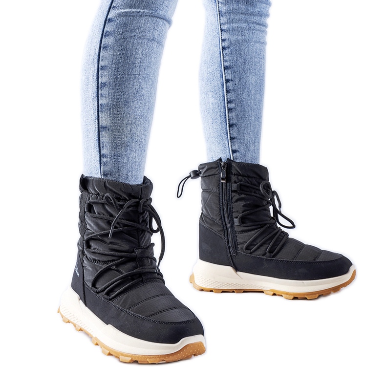 Czarne ocieplane śniegowce Stephen