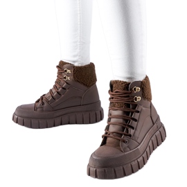 Brązowe ocieplane trampki Adamsville