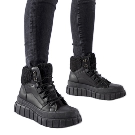 Czarne ocieplane trampki Adamsville