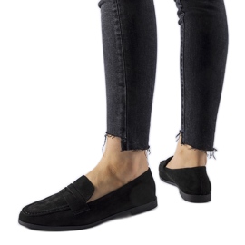 Czarne mokasyny z eko-zamszu Medford