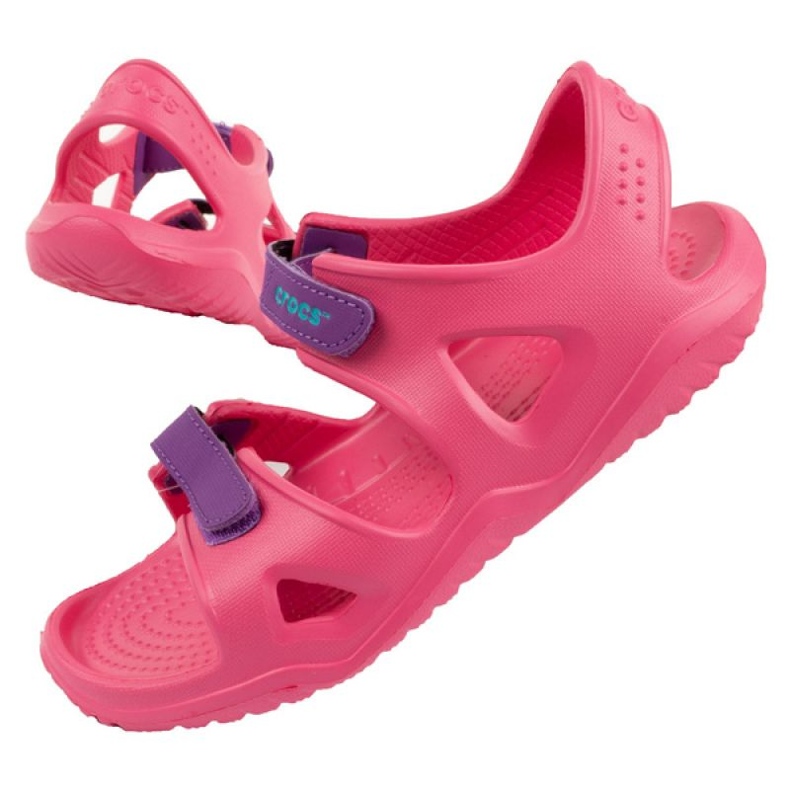 Sandały Crocs Swiftwater Jr 204988-600 różowe