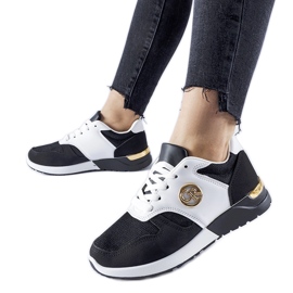 Czarno-białe sportowe sneakersy Almenno