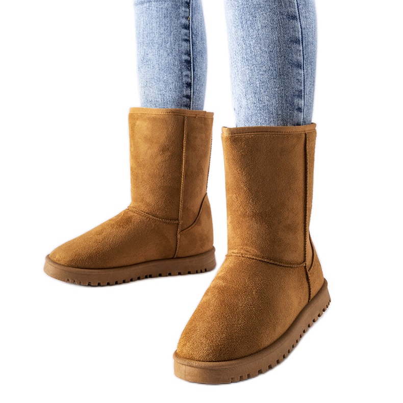 Brązowe ocieplane klasyczne śniegowce Ireneo