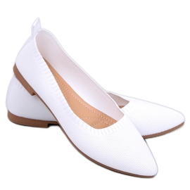 Baleriny ażurowe Kreiss White białe