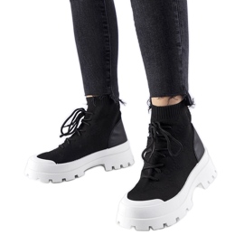 Czarne wysokie sneakersy Éric