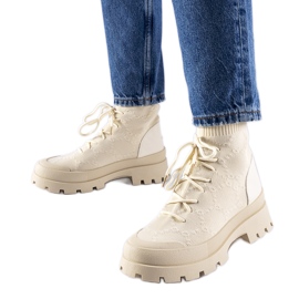 Beżowe wysokie sneakersy Éric beżowy