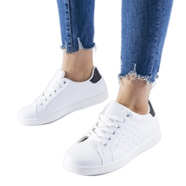 Biało-czarne sneakersy Bourassa białe
