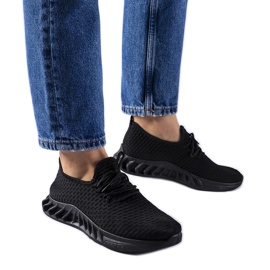 Czarne materiałowe sneakersy Derek