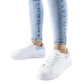 Biało-niebieskie sneakersy Leland białe