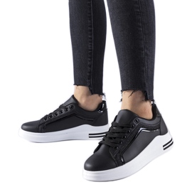 Czarne sneakersy na platformie Mayfield