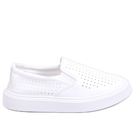 Trampki slip-on ażurowe Towns White białe