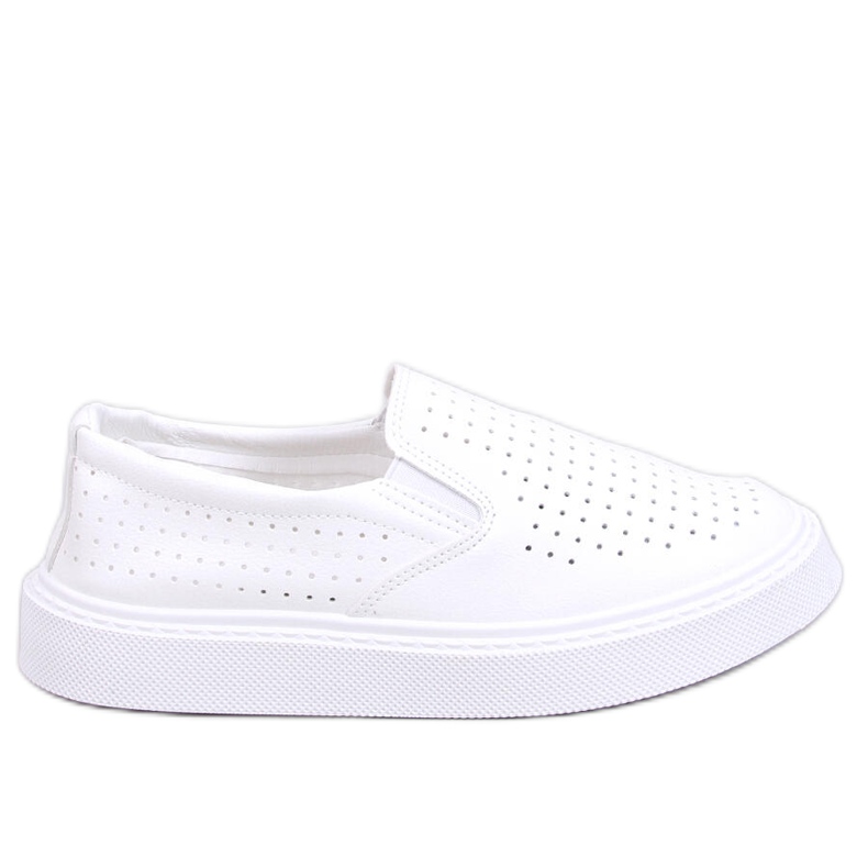 Trampki slip-on ażurowe Towns White białe