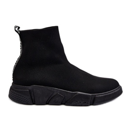 Damskie Buty Sportowe Ze Skarpetą Czarne Zirila