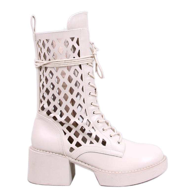 Botki ażurowe Vines Beige beżowy