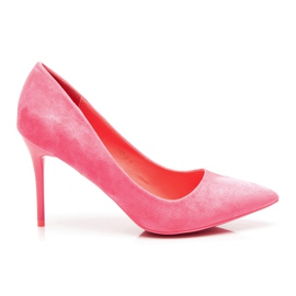 Zamszowe Szpilki Vices różowe