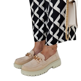 Beżowe mokasyny zamszowe Elenor beżowy