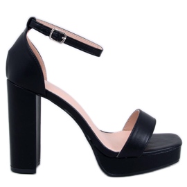 Sandałki na platformie Tayga Black czarne