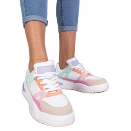 Wielokolorowe sneakersy na platformie Nivi